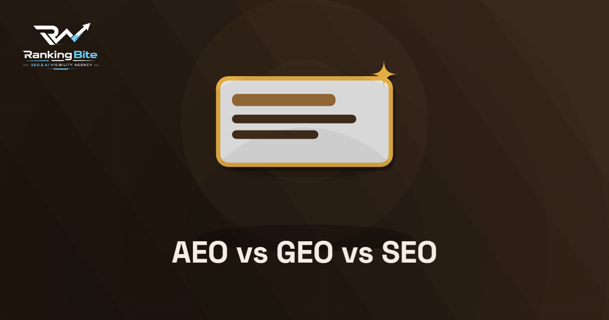 AEO vs GEO vs SEO: What’s Actually Different