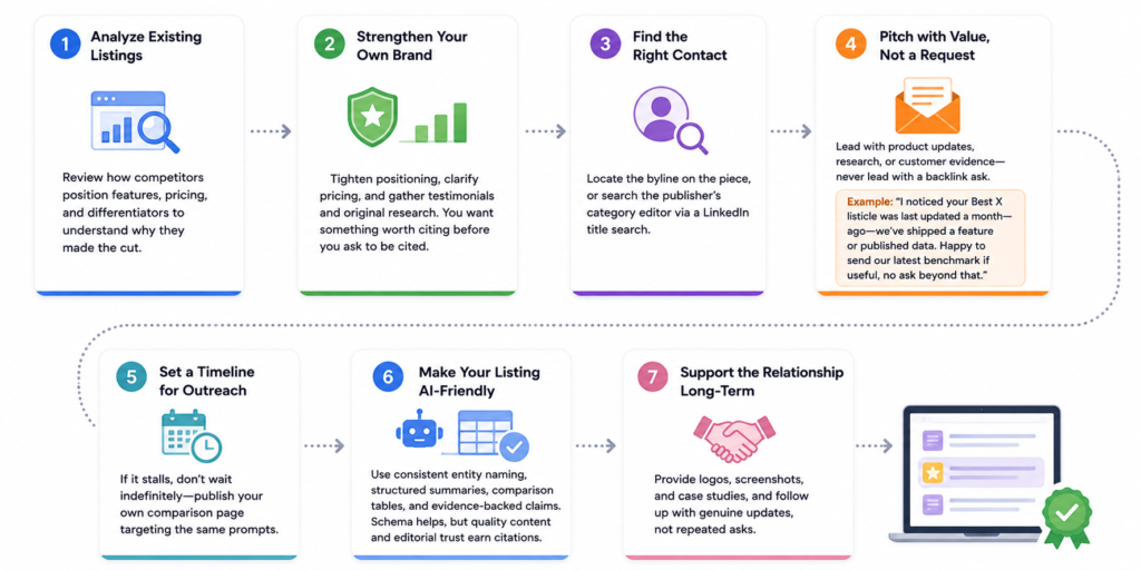 earn placement in ai cited listicles and roundups