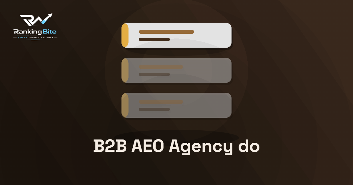 What Does a B2B SaaS AEO Agency Actually Do?